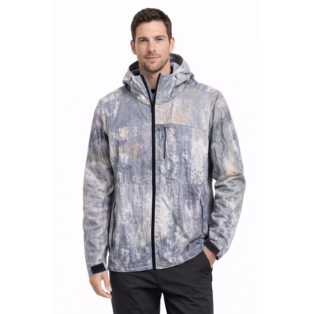 VRST Tie Dye Rain Jacket Mens size XXL‎ Nylon Shell Full Zip with Hood $120